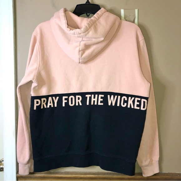 Panic at the‎ Disco Pray for the wicked Colorblock Hoodie Black Pink XS - Picture 3 of 7